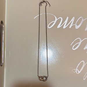 David Yurman Silver Necklace with Twisted Rings